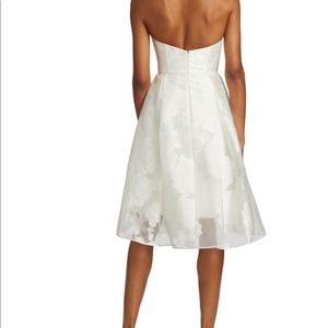 AMSALE Rose Fil Coupé Strapless Cocktail Dress